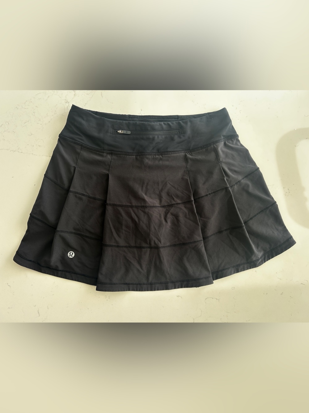 lululemon athletica Black Quilted Circle Skirt